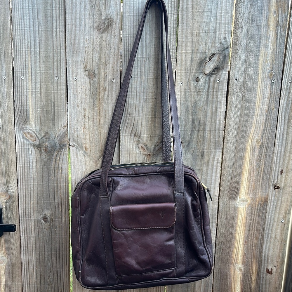 Frye Leather Laptop Bag Classic Structured Design